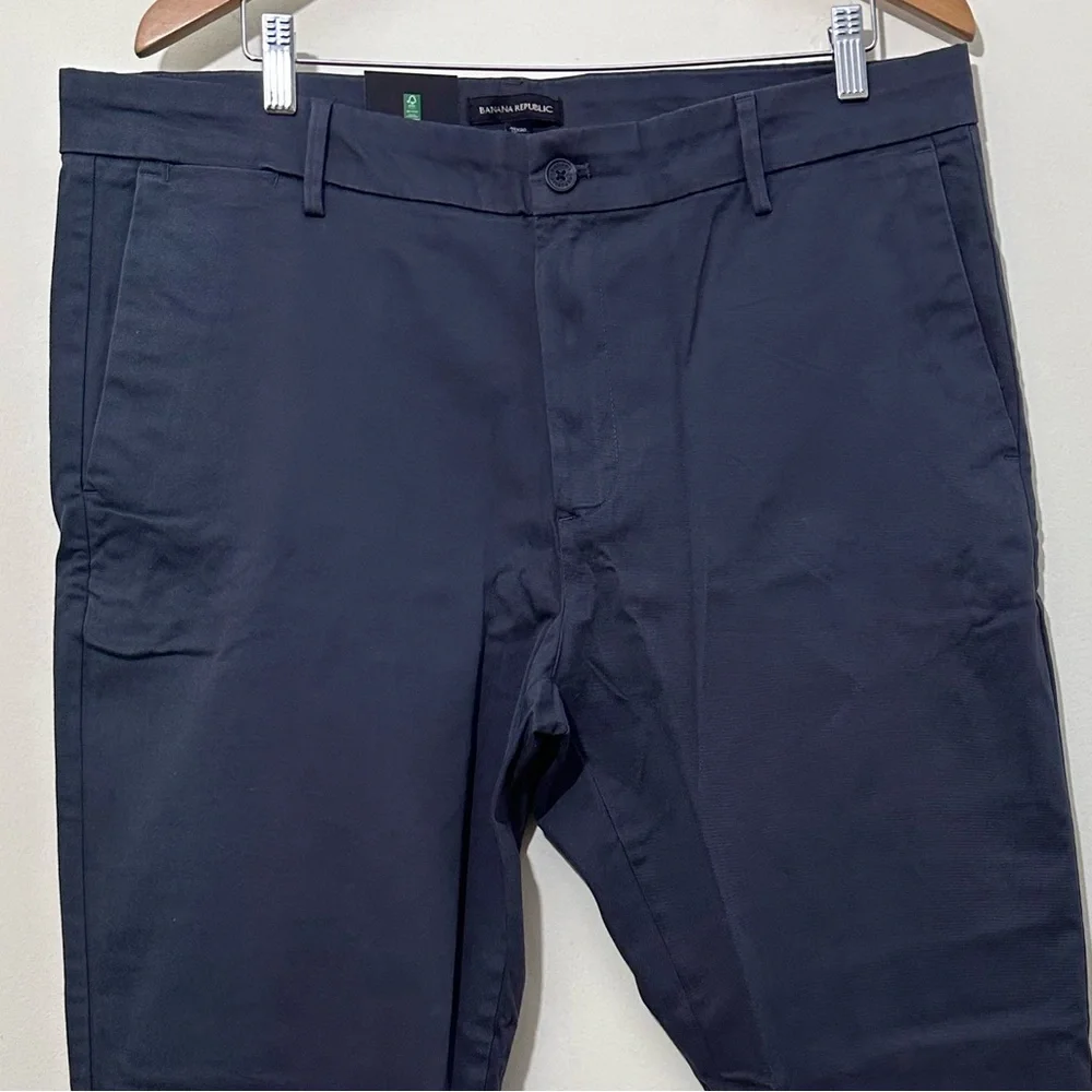 Banana Republic Men’s 5 Pocket Chino Pants Gray Slim Straight Fit Size 38x30 NWT